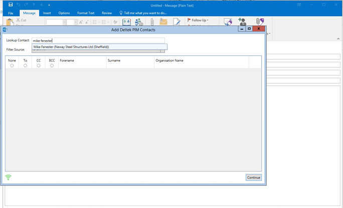 Deltek PIM_Add PIM Contacts